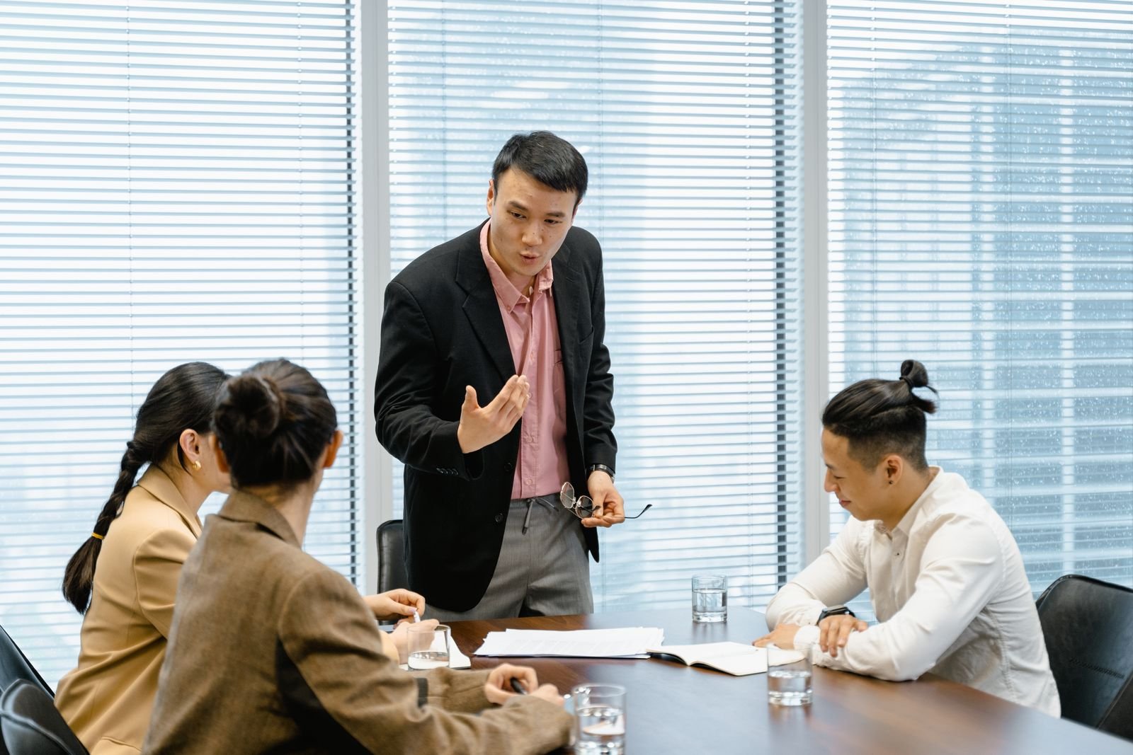 Manager discussing required training with team members